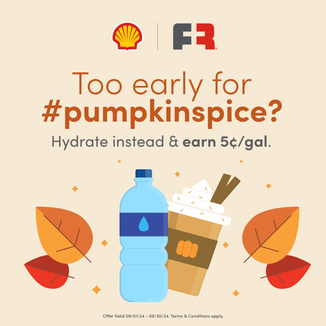 According to the calendar, it’s still officially #summer for #savings! 😎☀️ Hydrate &amp; energize with select drinks in-store at Shell &amp; earn an EXTRA 5¢/gal to use for your #fall #roadtrips. ⛽🚗 🍂 Ends 9/30. Check out all #September offers here: bit.ly/3W7QY7K