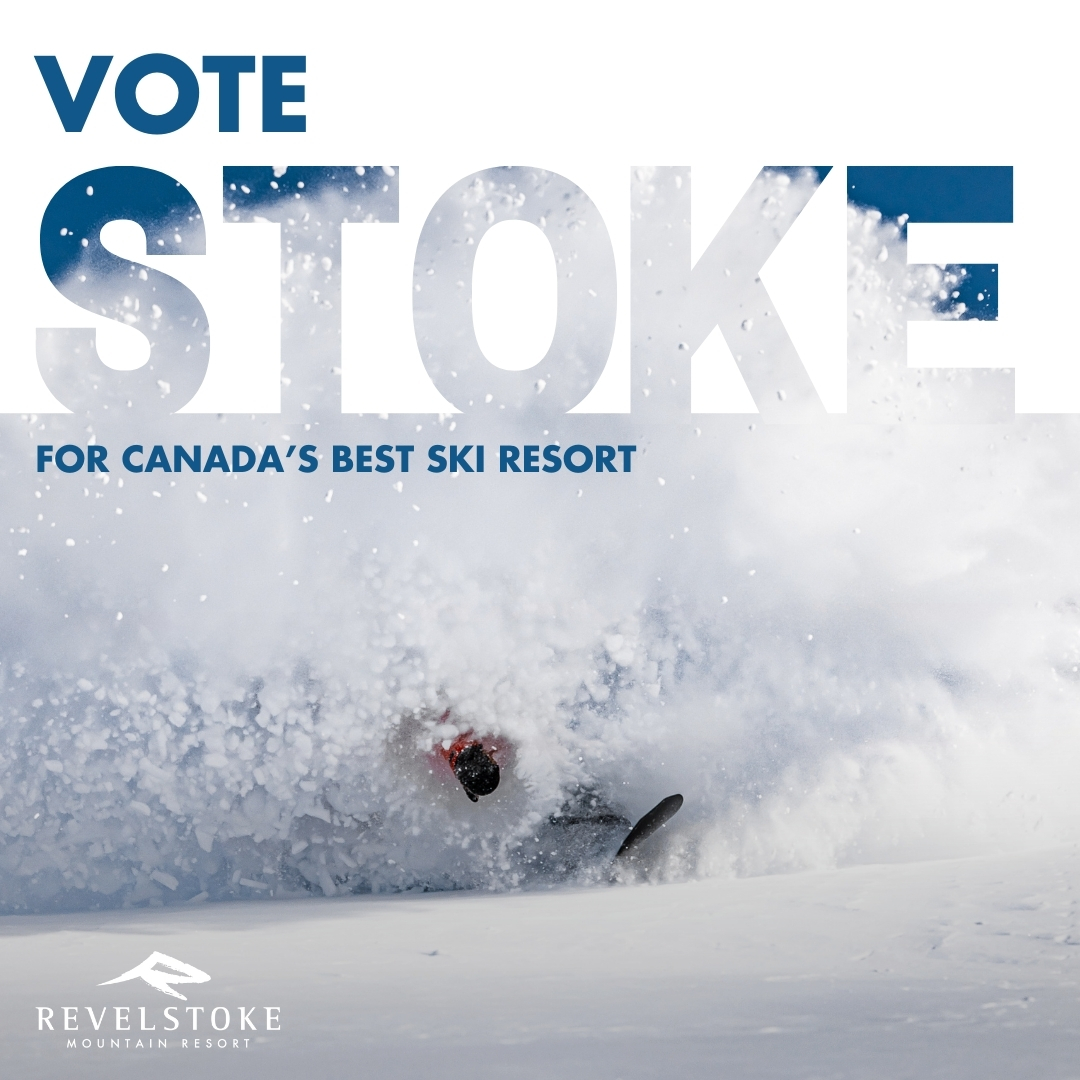 Show your support and vote for Revelstoke Mountain Resort, once again nominated for Canada’s Best Ski Resort!
Cast your vote—VOTE STOKE! 💙
bit.ly/3z9Wtdb