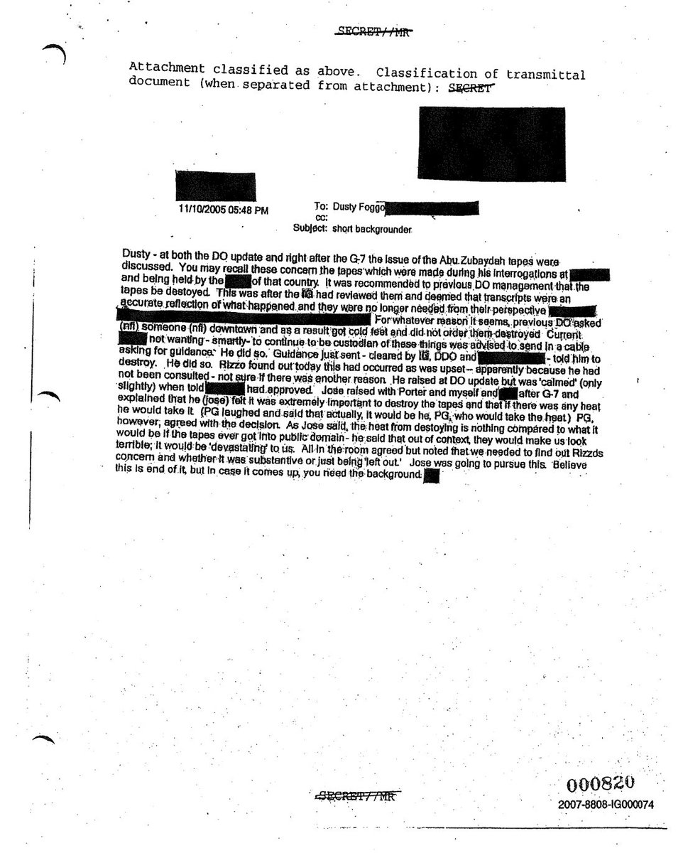 FreedomofPress's tweet photo. @LaurenLeHarper The @CIA destroyed key evidence of its torture program because “the heat [from destroying the videos] is nothing compared to what it would be if the tapes ever got into the public domain.”
https://t.co/FDwnF40HDH https://t.co/UPU6Xk4g0A