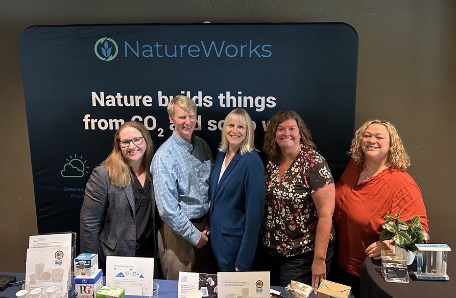 natureworks's tweet image. It's Day 2 of #2024BPISummit &amp;amp; we're ready to talk to YOU about #Ingeo PLA's low-carbon footprint &amp;amp; our 3rd party certifications like C2C Gold Material Health &amp;amp; GreenScreen for non-toxic materials. ✅ We also have 2 team members speaking today - don't miss out! 🌱