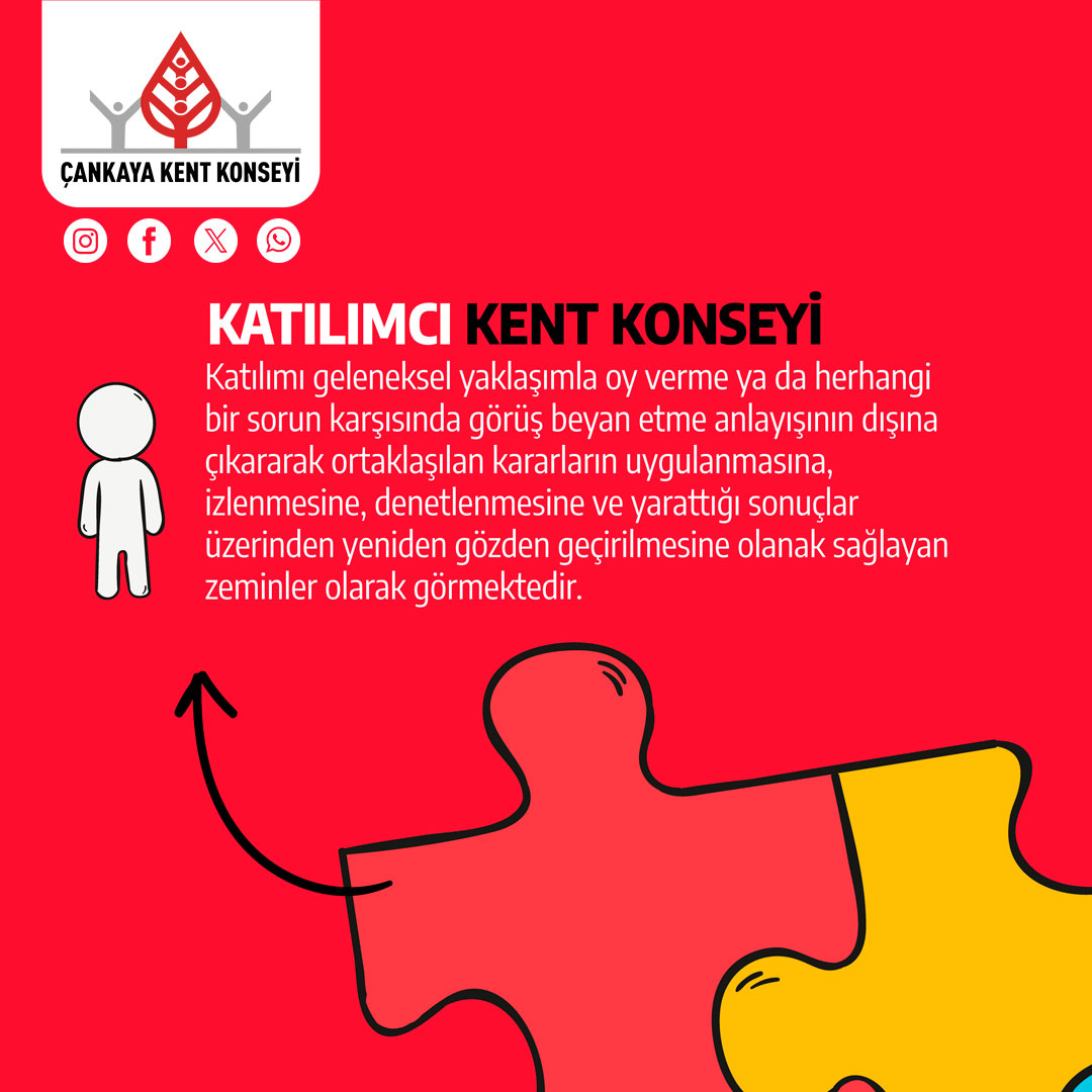 Çankaya Kent Konseyi, yeni yüzyılın katılımcı, çoğulcu, kapsayıcı ve müzakereci demokratik anlayışını kurmak için kent kültürüne #hepbirlikte katkı sunuyor.

#çankayakentkonseyi #kentkonseyi #kentkültürü