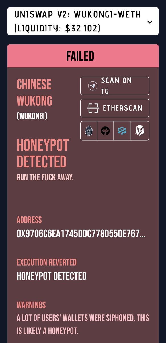 _senbeinorimaki's tweet image. Be careful of honeypots
You may received highly valued tokens in you wallet, generally airdropped
You will be emptied your wallet tokens
DO NOT interact even sell/approve without rigourous due diligence
Website such as bscheck or honeypot are very useful
#ScamAlert…