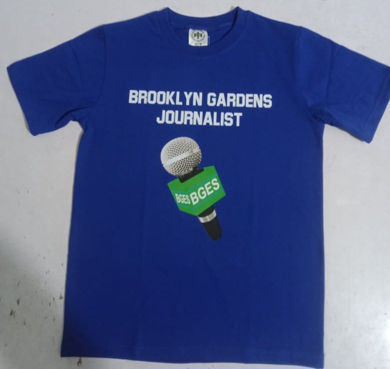 BGES journalist shirt.  Keep it Fresh. Come shop with us. 

X@iaofnyc
Idealapparelofnyc@yahoo.com