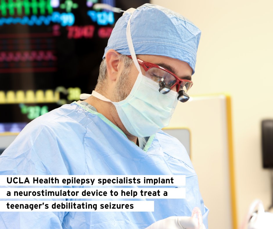 UCLA Neurosurgery 🧠 (@uclansgy) on Twitter photo To treat a patient's drug-resistant epilepsy, <a href="/a__fallah/">Aria Fallah MD, MSc, MBA</a> implanted a device to deliver responsive neurostimulation (RNS). RNS continuously monitors brain activity, detects oncoming seizures, & delivers electrical currents to prevent seizures. Read more: bit.ly/3B96Iii To treat a patient's drug-resistant epilepsy, <a href="/a__fallah/">Aria Fallah MD, MSc, MBA</a> implanted a device to deliver responsive neurostimulation (RNS). RNS continuously monitors brain activity, detects oncoming seizures, & delivers electrical currents to prevent seizures. Read more: bit.ly/3B96Iii