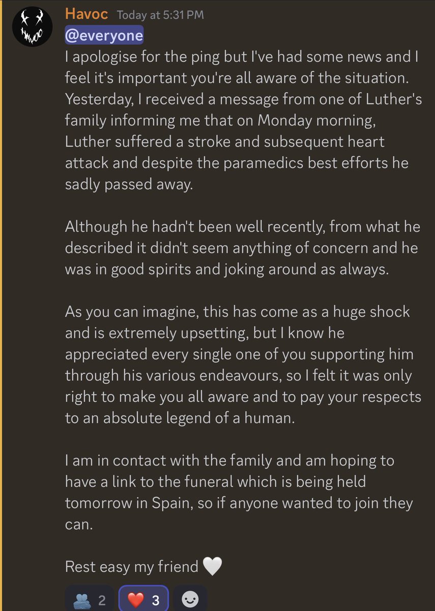Marks_1616's tweet photo. I was shocked to get the news today that fellow DayZ creator @LutherDelMordZ had passed away after suffering a stroke and heart attack, I had the pleasure of running with him on DayZ and Arma Reforger and he was always a super nice and friendly person. We lost a good one today💔 https://t.co/tiFbqQcFMC