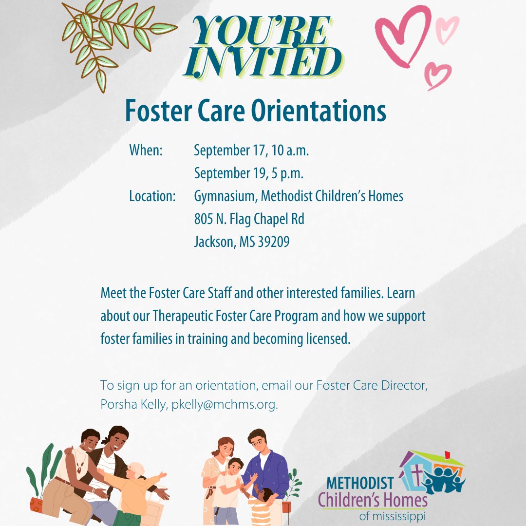 It's not too late to register for our Foster Parent Orientations. If you've ever thought about fostering a child, then register for one of these orientations and learn the process of becoming a licensed foster parent. #fostercareparents #mch #childrenfirstfamilyalways