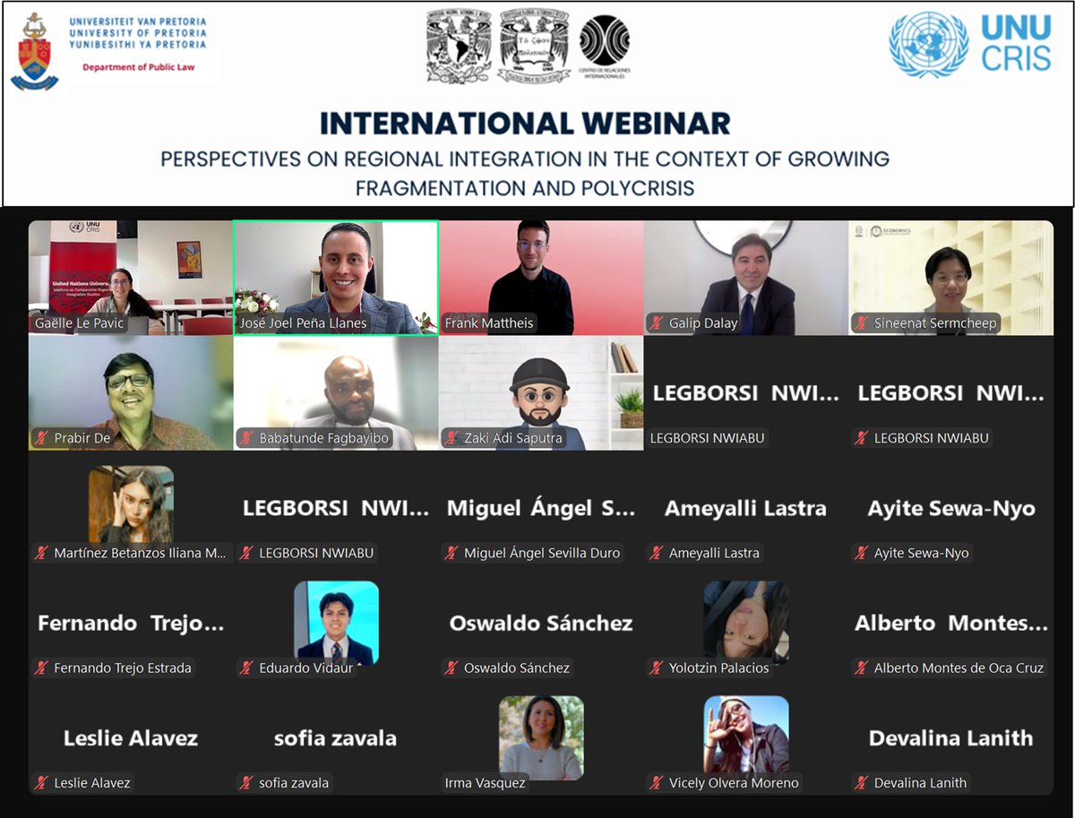 ✅Our webinar on regional integration was a huge success with over 1⃣0⃣0⃣ attendees from around the globe! 🌍

A huge thank you to everyone who joined us, and a special shoutout to our amazing panelists 🗣️, moderator 👨‍🏫 and organizing institutions for their invaluable support.