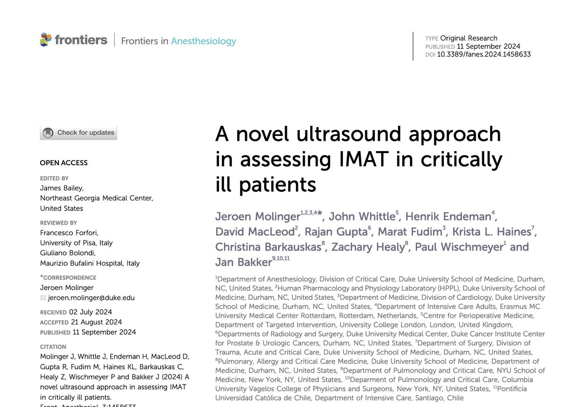 Paul Wischmeyer MD (@paul_wischmeyer) on Twitter photo 🙋♂️ONLINE TODAY! Muscle Quality Assessment via Muscle Ultrasound in ICU patients
🔎New technique for measuring Intramuscular adipose tissue (IMAT) using muscle ultrasound.
🔗 frontiersin.org/journals/anest…
#icurehab #FOAMcc
#icunutrition #muscle
<a href="/mackinprof/">Stuart Phillips (he/him)</a> <a href="/DrCarlaPrado/">Carla Prado, PhD, RD, FCAHS</a> 🙋♂️ONLINE TODAY! Muscle Quality Assessment via Muscle Ultrasound in ICU patients
🔎New technique for measuring Intramuscular adipose tissue (IMAT) using muscle ultrasound.
🔗 frontiersin.org/journals/anest…
#icurehab #FOAMcc
#icunutrition #muscle
<a href="/mackinprof/">Stuart Phillips (he/him)</a> <a href="/DrCarlaPrado/">Carla Prado, PhD, RD, FCAHS</a>