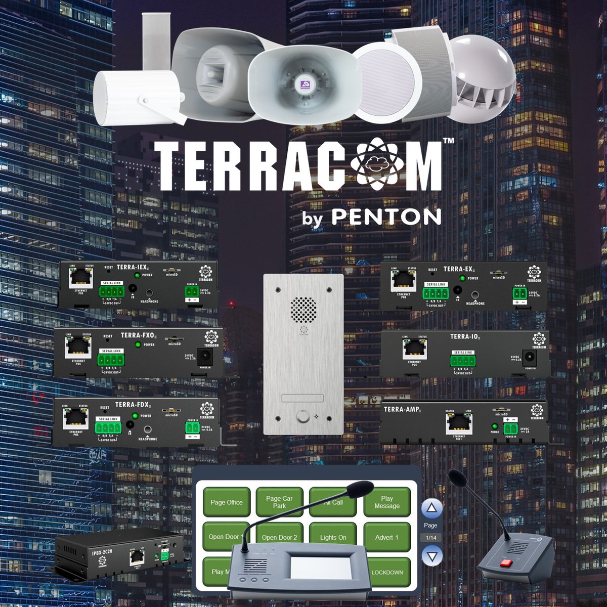 #PentonOverEthernet ⚡️Discover incredible flexibility with our #Terracom Audio IP range! From IP speakers &amp; #PoE amps to full-duplex encoders/decoders, our solutions cover it all. tinyurl.com/m567cr3j #lockdown #audiochallenge #security #avtweeps #Audio