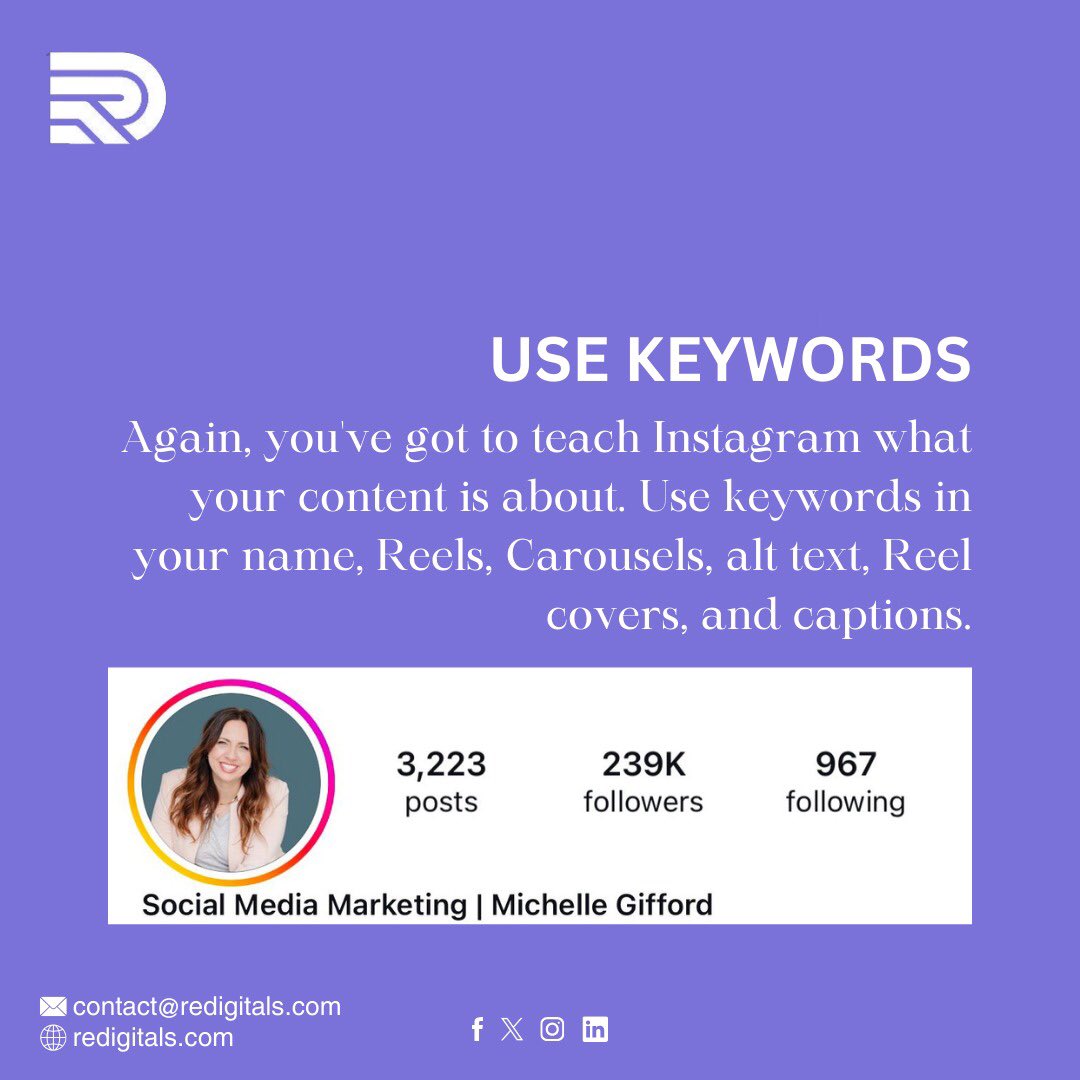 redigitalsllc's tweet image. Want to make the Instagram algorithm your best friend? 🤖 
From consistent posting to engaging content, these tips are your secret weapon. 🚀
For more details, contact us at 👇
Contact@redigitals.com
#ReDigitals 
#AlgorithmSecrets #SocialMediaSuccess