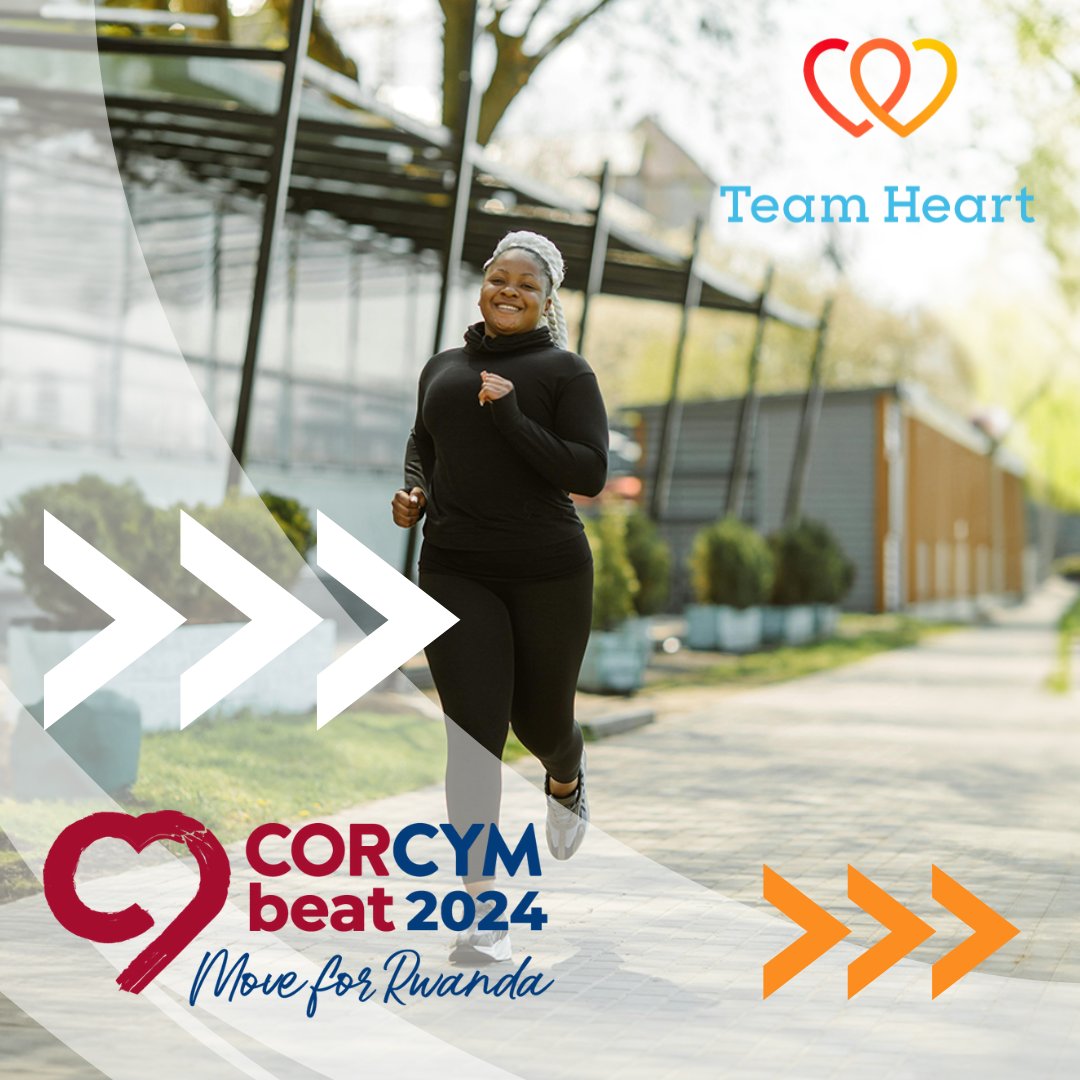 TeamHeartRwanda's tweet photo. #MoveForRwanda Join @CORCYM_OFFICIAL and Team Heart volunteers from all over the world to raise heart health and support the work we do. Join the #Corcymbeat2024 fundraiser for life-changing donations of mechanical heart valves to Rwandan patients with rheumatic heart disease. Last year, Corcymers covered more than 7,500 km. This year we aim to reach 15,000 km. Let’s achieve this together! Click the link in bio to learn more and sign up. https://t.co/w4IjnzeQdR