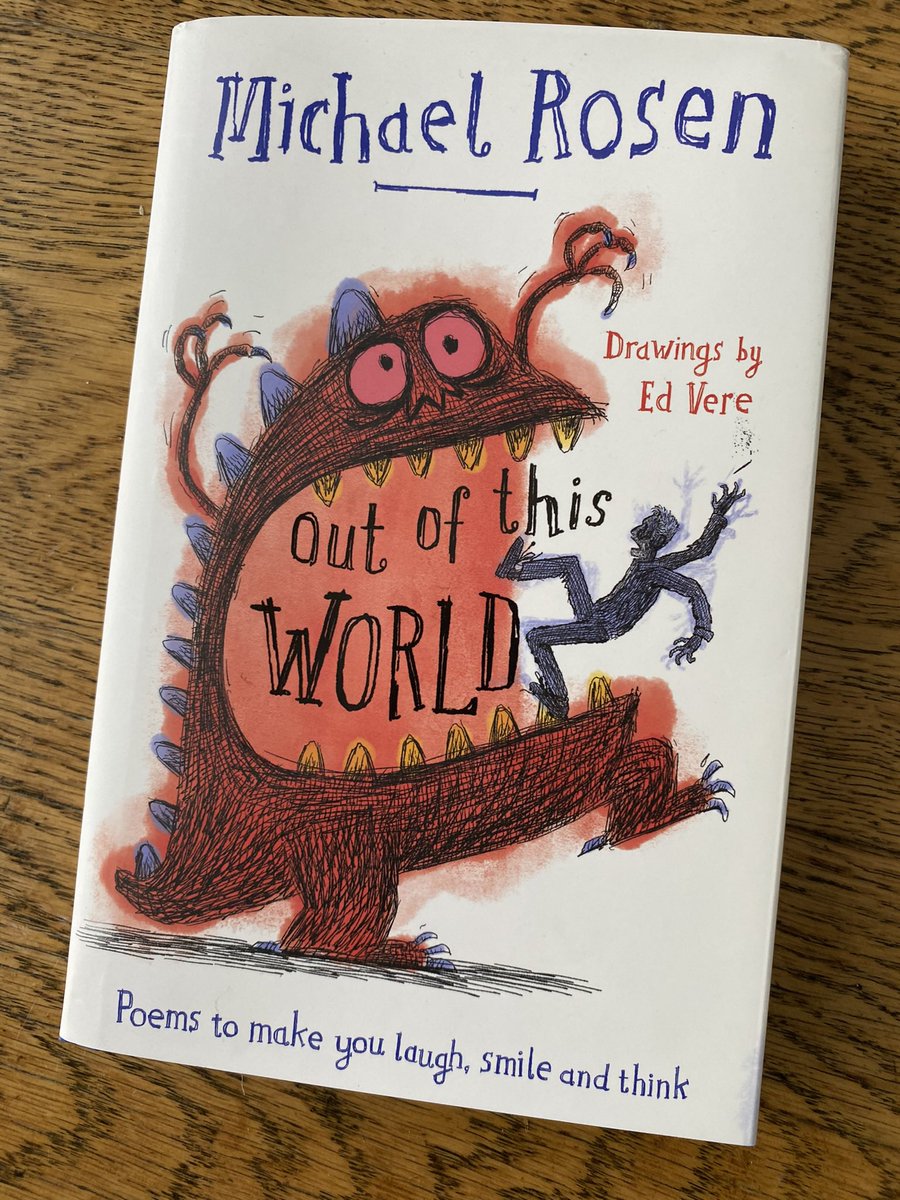 If you’re looking for a new collection of poems for your KS2 classroom <a href="/MichaelRosenYes/">Michael Rosen 💙💙🎓🎓 NICE 爷爷</a> Out Of This World is perfect. Full of wordplay (and fabulous words!), humour, fun &amp; and storytelling brilliantly illustrated by <a href="/ed_vere/">Ed Vere</a> 
#summerreadingienjoyed