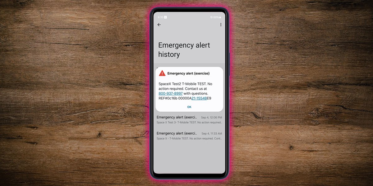 SawyerMerritt's tweet photo. NEWS: T-Mobile today announced that it has successfully completed the first ever wireless emergency alert via @SpaceX's direct-to-cell Starlink satellites.

Emergency alerts will work for everyone – even Verizon, AT&T and other wireless provider customers will receive critical emergency alerts in the US during events like forest fires, tornadoes, hurricanes, and Amber alerts.

This breakthrough opens up the 500,000 square miles of lightly populated, mountainous and/or uninhabitable land across the country to critical, life-saving emergency alerts.

On Thursday, September 5th, T-Mobile initiated a test alert for a hypothetical evacuation notice.  The alert was sent 217 miles into space where it was received by one of the more than 175 Starlink direct-to-smartphone satellites currently in low earth orbit that effectively function as cell towers in space. The alert was then broadcast to a geographic area impacted by the hypothetical evacuation notice and received by a T-Mobile smartphone.

In total, it took emergency operators just seconds to queue up an emergency message and deliver that message via Starlink satellites to users on the ground.

Source: https://t.co/fPWs4j6iDp