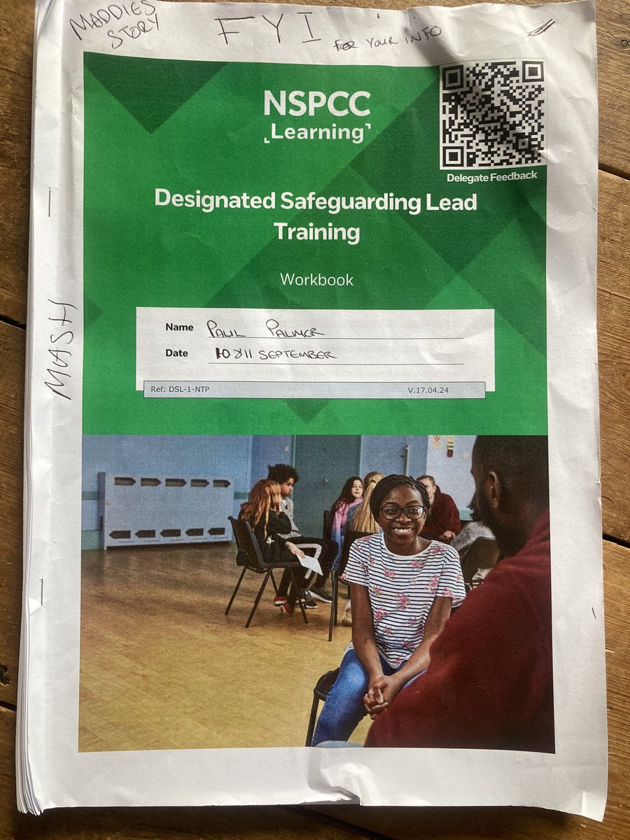 Just got home and reflecting upon a very well structured 2 day <a href="/NSPCC/">NSPCC</a> DSL course. Brilliantly delivered by <a href="/Annmariechild/">Ann Marie Christian FRSA</a> Privileged to have been educated by such a knowledgeable practitioner. So much learnt and inspired to continue learning. Thank you 🙏