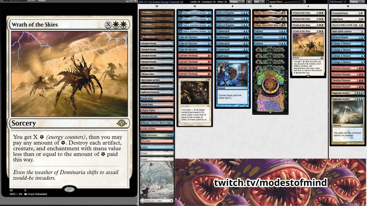 MTGOjeda's tweet image. Ya en directo con Jeskai Energy Control! -le sobra un color y no es ni el blanco ni el rojo- #mtgmodern