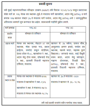 s_amit007's tweet image. Navi Mumbai Municipal Transport to start three AC bus services for Mumbai via #MTHL from September 12. They are Nerul railway to Mantralaya, Kharkopar to Mantralya and Kharghar to Mantralaya. #nmmt #Transportation #navimumbai #Atalsetu