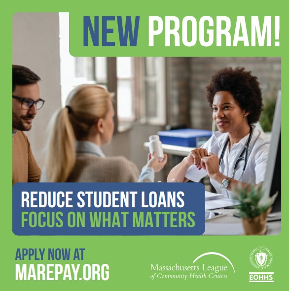 The MA Repay Student Loan Repayment Program is accepting applications for behavioral health and primary care professionals across MA. You could receive up to $300k in student loan repayment. Don't miss out! 
Learn more here: marepay.org/i-want-to-apply