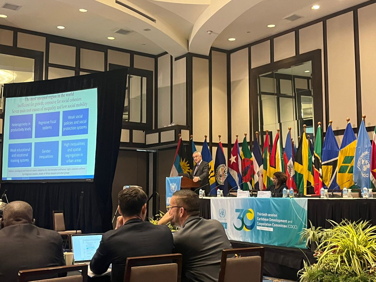 eclac_un's tweet image. 🗨️ These changes must be managed through the technical, operational, political and prospective (TOPP) capabilities of institutions needed to drive the great transformations in the development model: @JoseMSalazarX at #CDCC in #TrinidadandTobago🇹🇹.