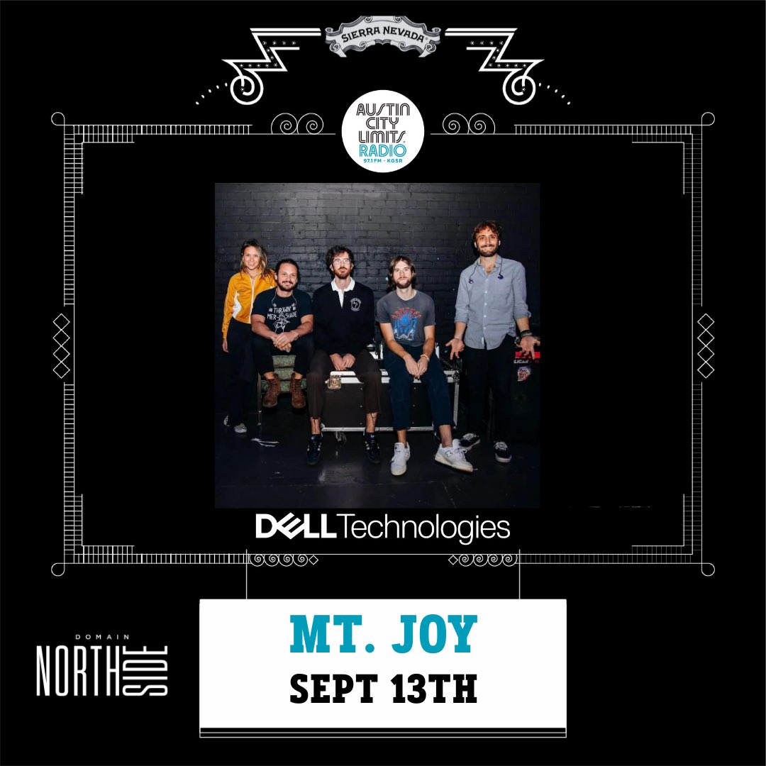 THIS FRIDAY, Join us for <a href="/MtJoyBand/">Mt. Joy</a> in the Dell Music Lounge! Register on our site to win two seats for this exclusive show! 🎟️

Lunches provided by <a href="/NORTHSIDERckRse/">Domain NORTHSIDE + Rock Rose</a>. 21+ enjoy drinks <a href="/SierraNevada/">Sierra Nevada Beer</a>. Presented by @delltech.

REGISTER: acl-radio.com/dellmusicloung…