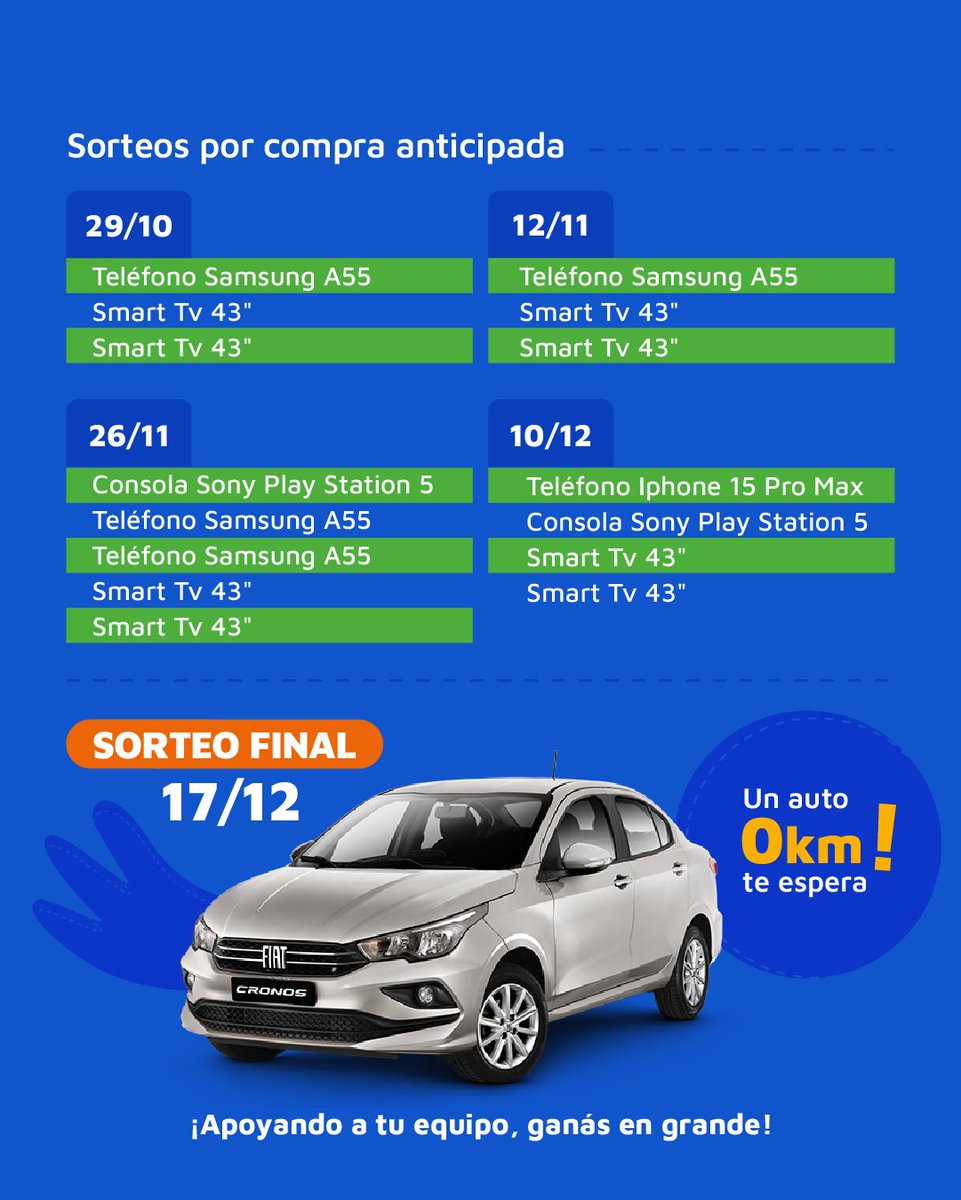 🍀“Ganá con tu Club”, el programa que tiene como objetivo recaudar fondos para fomentar el desarrollo de clubes deportivos de Córdoba, ya está en marcha‼️

⚠️Si pertenecés a una institución deportiva y están interesados en participar, acá tenés➕ info➡️ bit.ly/4dGXE2G