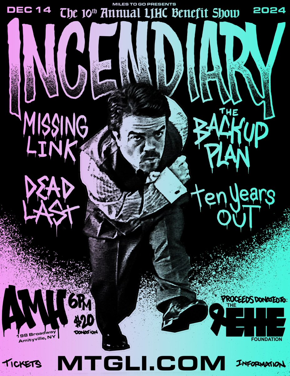 IncendiaryHC's tweet photo. 10TH ANNUAL LIHC HOLIDAY BENEFIT SHOW

🎟️ on sale tomorrow @ https://t.co/2sR868efxM

🎄 https://t.co/arQKSXIuq2