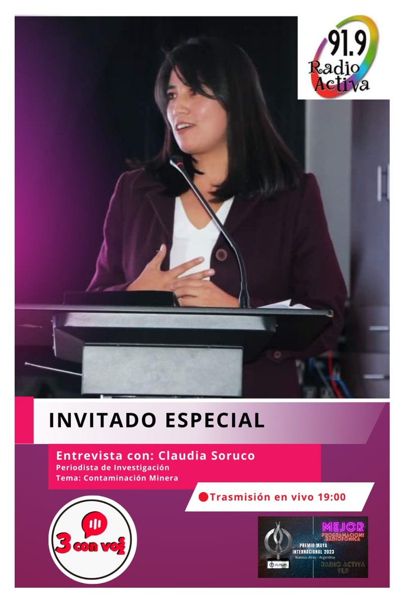 ClauSorucopress's tweet image. Los MEDIOS TRADICIONALES  han preferido ignorar temas importantes.  Pero me siento muy feliz que periodistas, radios y medios digitales estén pendientes de lo que nos afecta de manera directa.
Gracias, Radio Activa 🫶