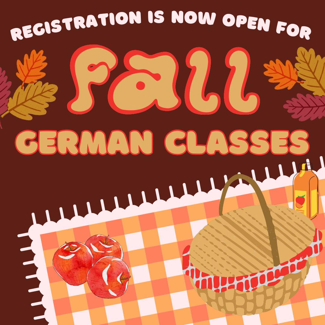 Our Fall 2024 German classes for adults are now open for registration!
The fall semester will begin the week of 9/23/24, and classes will run one night per week in the evening.
Course offerings and more details can be found below! germansociety.org/wp-content/upl…