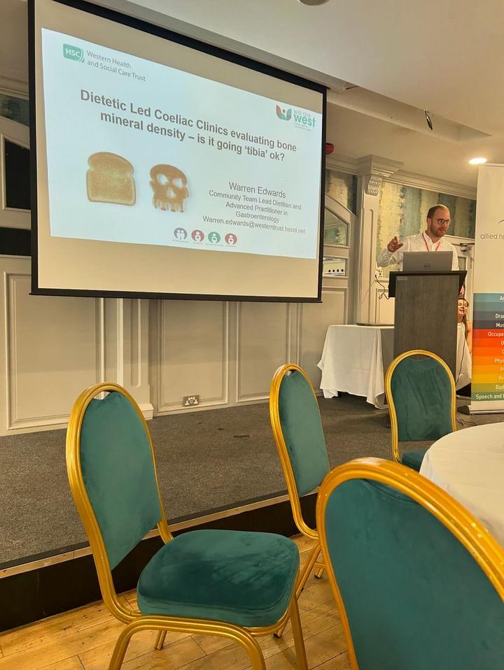 Warren Edwards (@warrenedwardsrd) on Twitter photo Delighted to have had the opportunity to present some audit work on bone mineral density in our coeliac population in the West at the <a href="/AHPconference24/">AHP Research & Innovation Conference 2024</a> today. 🤗 Amazing to hear about the interesting work taking place across the region.
<a href="/WesternHSCTrust/">Western Trust</a> <a href="/jf_casey/">Joanne Casey</a> <a href="/Coeliac_UK/">Coeliac_UK</a> Delighted to have had the opportunity to present some audit work on bone mineral density in our coeliac population in the West at the <a href="/AHPconference24/">AHP Research & Innovation Conference 2024</a> today. 🤗 Amazing to hear about the interesting work taking place across the region.
<a href="/WesternHSCTrust/">Western Trust</a> <a href="/jf_casey/">Joanne Casey</a> <a href="/Coeliac_UK/">Coeliac_UK</a>