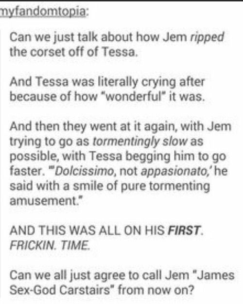 lucriel4vp's tweet photo. BREAKING NEWS: jem carstairs scene just received a 88 minute standing ovation from me in my bedroom after reading it for the 800th time

#clockworkprincess #jemtessa #Booktok #letarip https://t.co/ytzW0Xzkfl