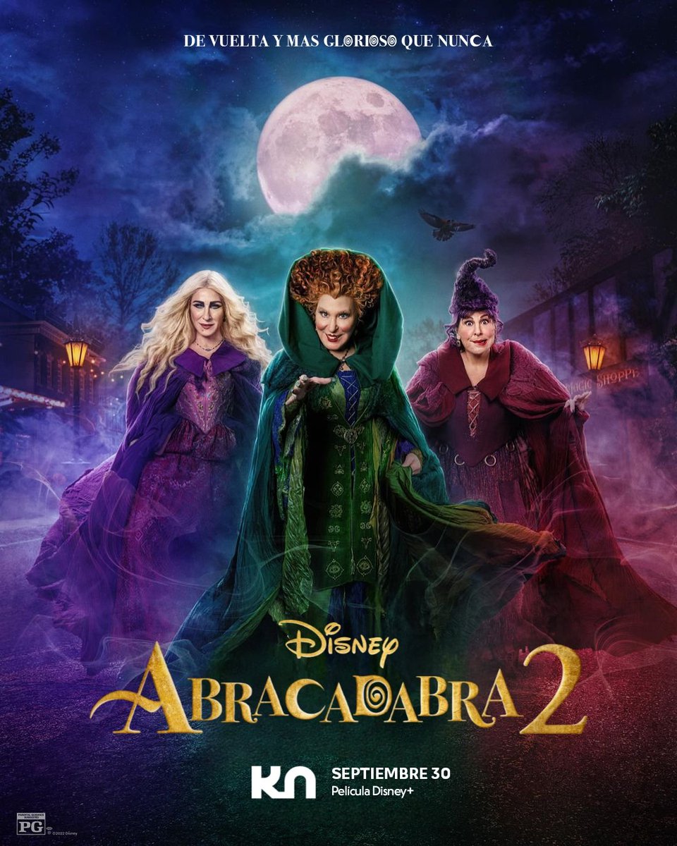 kntvla's tweet photo. Las hermanas Sanderson están de vuelta... ¡Y corriendo loco, loco, loco! 🕯️ 

#HocusPocus2 un evento de película original, comienza a transmitirse el 30 de septiembre en @kntvla y ya disponible en @disneyplusla https://t.co/aqlzLSvxgn