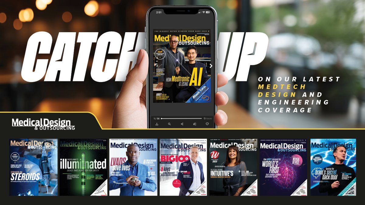 The Medical Design &amp; Outsourcing Digital Edition covers the technical advances in the design, development and contract manufacturing aspects of medical devices and medical equipment.

Catch up on our latest medtech design and engineering coverage, HERE: medicaldesignandoutsourcing.com/digital-editio…