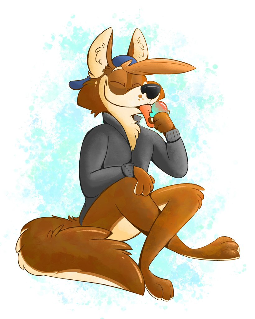 That cone actually started with TEN scoops! Wow!🍦

Commission for <a href="/CameronBlackTD/">Waffles 🧇 only active on bluesky</a>! Thanks for commissioning me!