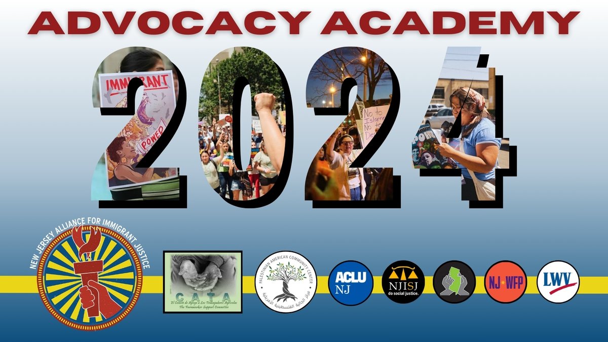 NJ Alliance for Immigrant Justice (@njaij) on Twitter photo Reminder: this year, there is an Advocacy Academy in BOTH North and South Jersey!
NORTH Jersey
📅Sep 18-20, 9AM-4PM
📍<a href="/PACCUSA/">Palestinian American CC</a>, Clifton
📣Speakers from <a href="/NJ_ISJ/">New Jersey Institute for Social Justice</a> and <a href="/ACLUNJ/">ACLU of New Jersey</a>
SOUTH Jersey
📅Sep 25-27, 9AM-4PM
📍<a href="/CATAMigrantes/">C.A.T.A.</a>, Bridgeton
📣Speakers from <a href="/LWVNJ/">LWVNJ</a> <a href="/FaithInNJ/">Faith In New Jersey</a> & <a href="/NJWFP/">NJ Working Families Party</a> Reminder: this year, there is an Advocacy Academy in BOTH North and South Jersey!
NORTH Jersey
📅Sep 18-20, 9AM-4PM
📍<a href="/PACCUSA/">Palestinian American CC</a>, Clifton
📣Speakers from <a href="/NJ_ISJ/">New Jersey Institute for Social Justice</a> and <a href="/ACLUNJ/">ACLU of New Jersey</a>
SOUTH Jersey
📅Sep 25-27, 9AM-4PM
📍<a href="/CATAMigrantes/">C.A.T.A.</a>, Bridgeton
📣Speakers from <a href="/LWVNJ/">LWVNJ</a> <a href="/FaithInNJ/">Faith In New Jersey</a> & <a href="/NJWFP/">NJ Working Families Party</a>