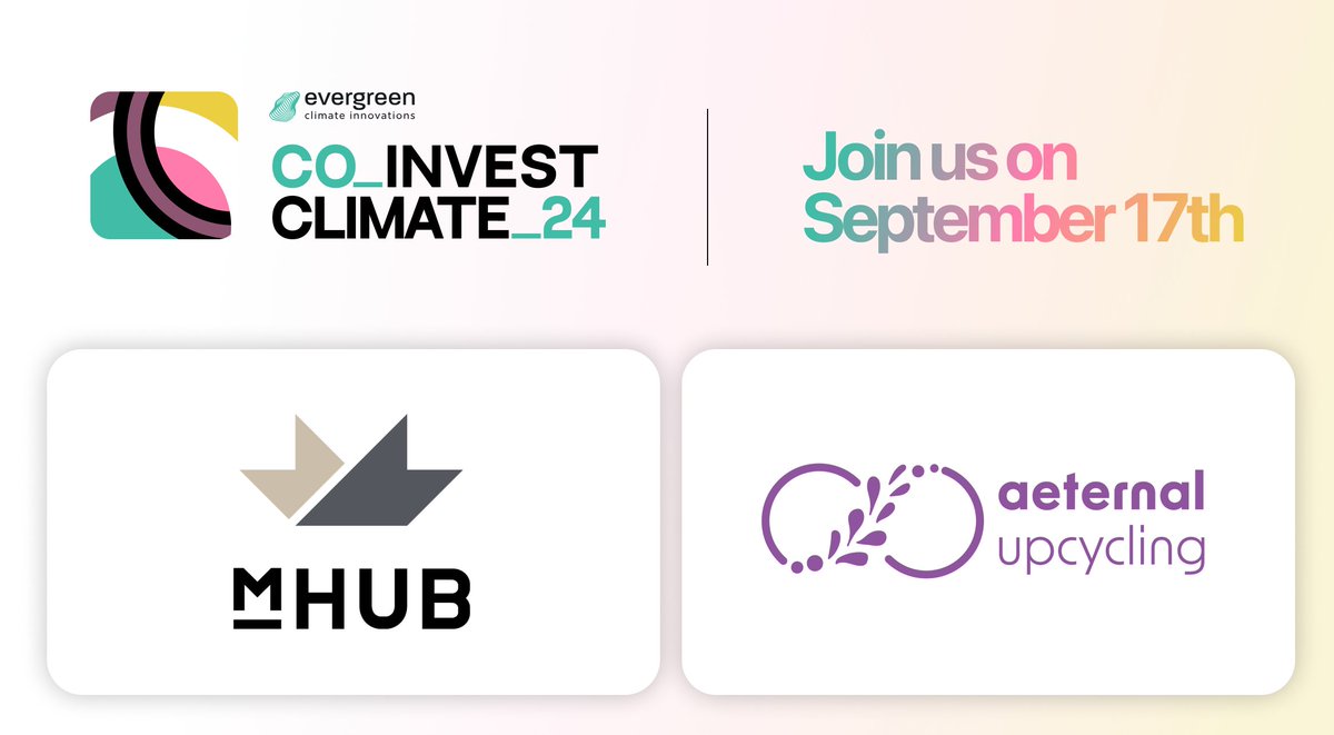 mHUBChicago's tweet image. mHUB is excited to participate at @evergreen_inno #Co_InvestClimate 2024 event during #ChiClimateTechWeek24 where mHUB&apos;s Exec Dir of #Sustainability &amp;amp; #Climate Accelerator @tvanlan &amp;amp; startup @AeternalUpcycle will showcase on September 17. Get event details hubs.la/Q02Py6950