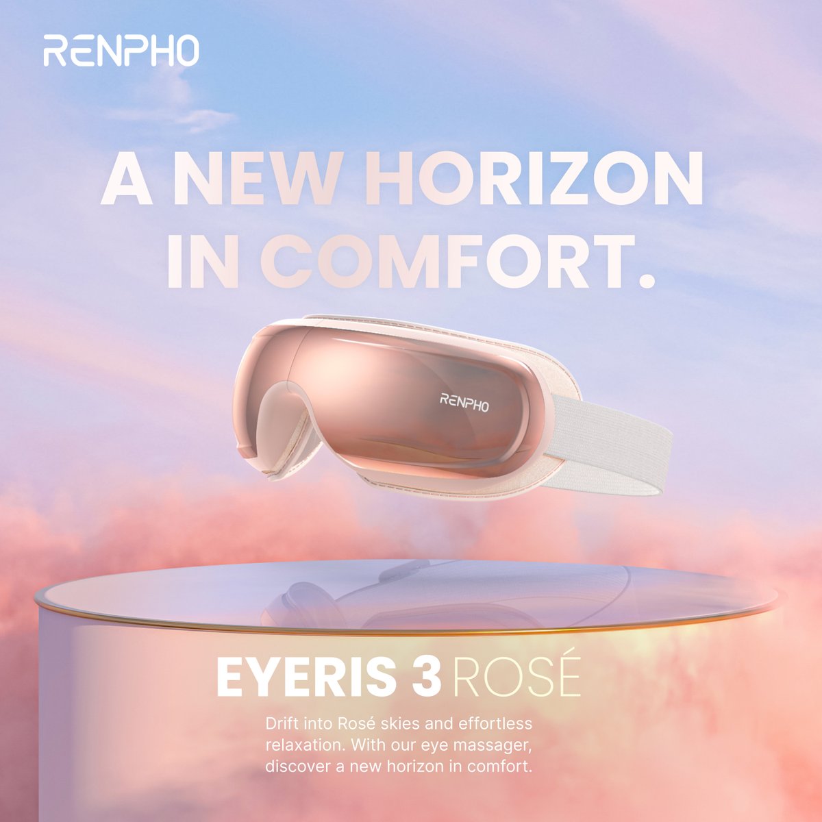 ✨ Meet the Eyeris 3 ROSÉ ✨
Our new rose gold eye massager brings style and comfort. Customizable settings and voice-assisted controls make relaxation effortless.

Tap the link in bio to learn more!🌸

#Eyeris3 #NewColorway #RelaxWithRENPHO #RENPHO
