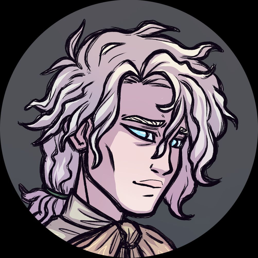 Though they'll never initiate a conversation, Finch the Medic somehow makes their way around the rest of The Witch of the Wake's motley crew. They'd be a lot better at keeping everyone else alive if they weren't struggling with their own addictions.

#SpooktoberVNJam