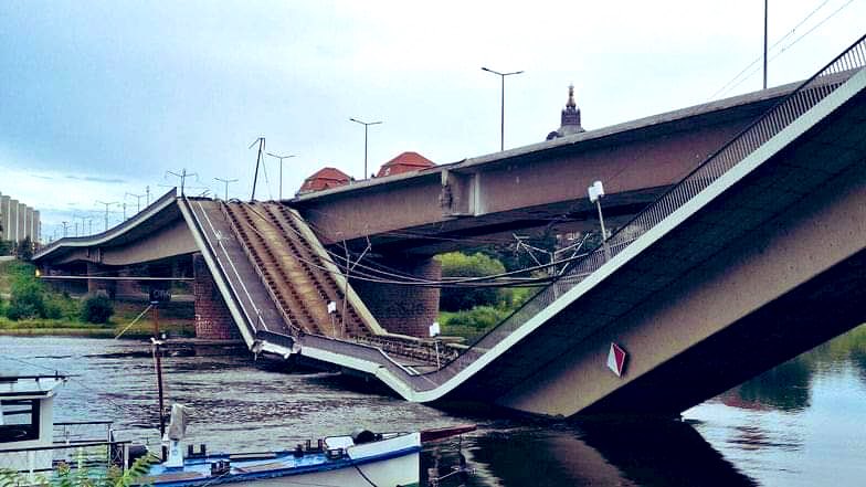 A bridge in Germany has collapsed without any pressure and thankfully without any casualties. Another 16.000 bridges need the long awaited refurbishment in the country. Germany‘s Zeitwende is moving backwards turning the country into the „world of yesterday.“ So sad to watch!