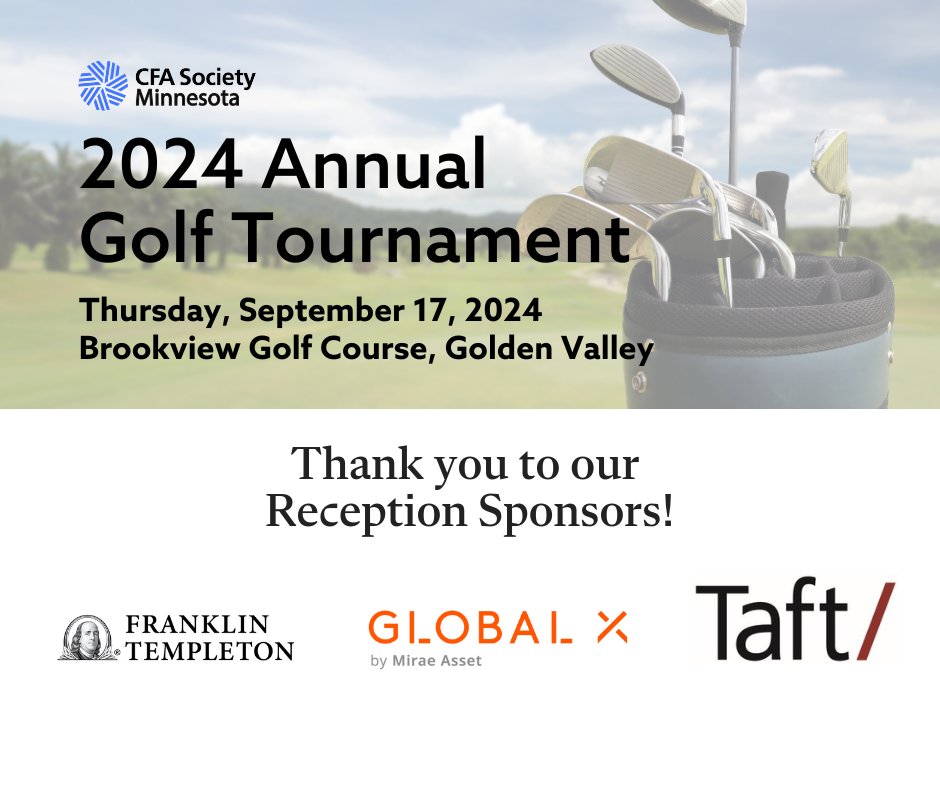 Our 2024 Annual Golf Tournament is next week! We want to thank our Reception Sponsors for their support.
