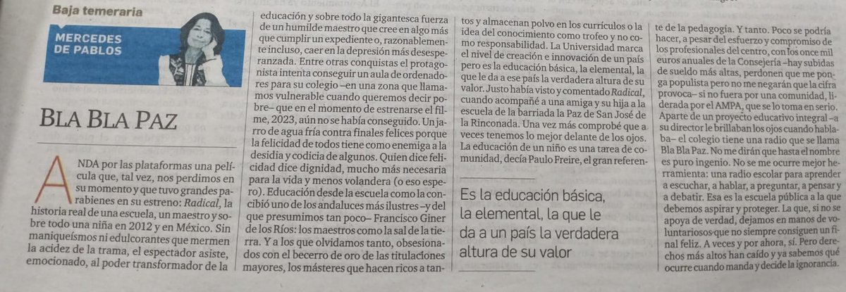 Nos sorprende y emociona encontrarnos esta publicación en <a href="/diariosevilla/">Diario de Sevilla</a>. Que las miradas se dirijan hacia nuestro centro nos enorgullece y asombra a la vez. Creo que se me ha metido algo en el ojo. 
<a href="/RaquelVegaC/">Raquel Vega</a>
<a href="/ariza_ruiz/">Jose Luis Ariza Ruiz</a> <a href="/Campito2/">J.M. Romero Campos</a> <a href="/CEPdeSevilla559/">Demelza</a> <a href="/FranRodGom/">Francisco José Rodríguez Gómez</a> <a href="/JFdezdelosRios/">Javier Fernández de los Rios</a>