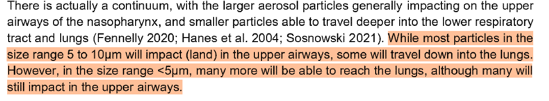 EvonneTCurran's tweet photo. I am finding it exasperating... Why did we not listen to everyone who said this before....
Of note Fennelly 2020 was quoted in the Oct Lit review by ARHAI - they did not mention that he said most pathogen was in the small particles & most infs were airborne.
#profbeggs https://t.co/aAG6XCScR9