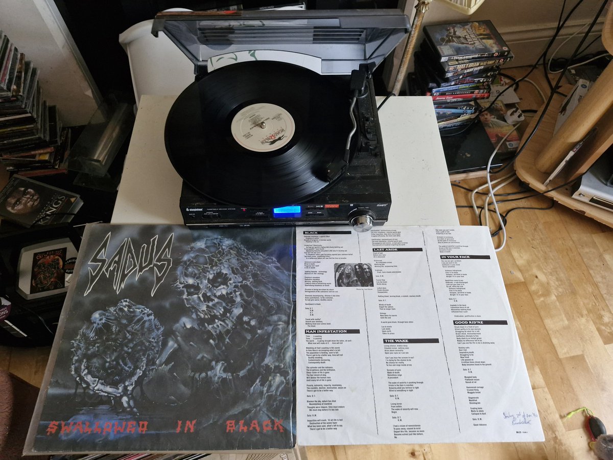 aodanoneachtain's tweet photo. Sadus - Swallowed In Black.
Ferocious thrash! Excellent album!
Released on this day back in 1990.
I bought it on November 2nd of that year. I know because I wrote it on the lyric sheet! #Sadus #SwallowedInBlack https://t.co/bj87c1G3Iu