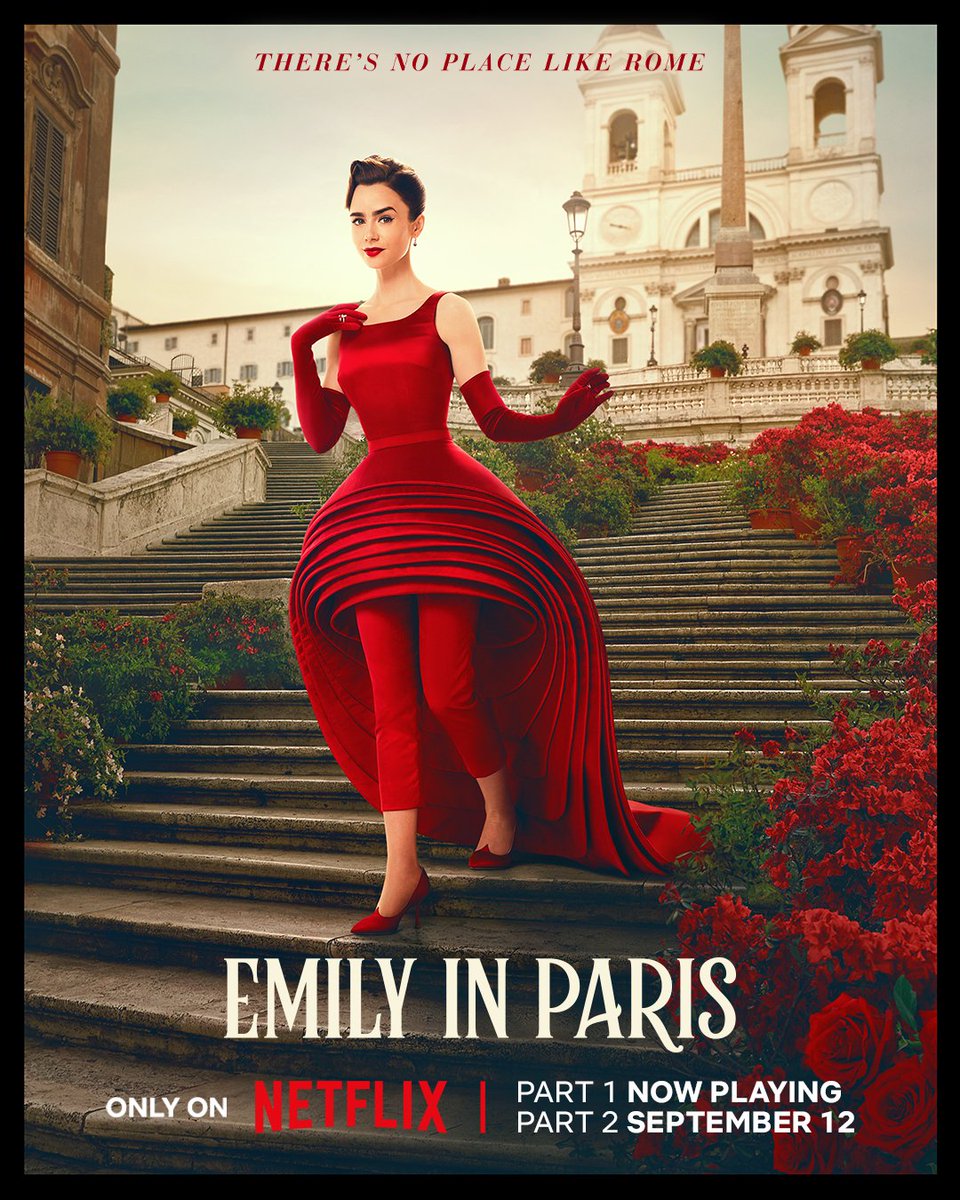 netflix's tweet image. EMILY IN ROME ❤️ 12 HOURS