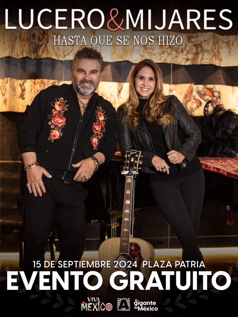¡No te pierdas a Lucero y Mijares este 15 de septiembre en Aguascalientes! 🎤🎶 ¡El evento es gratuito! ¡Ven a disfrutar de una noche inolvidable! 🌟

#LuceroyMijares #HastaQueSeNosHizo #Almashow