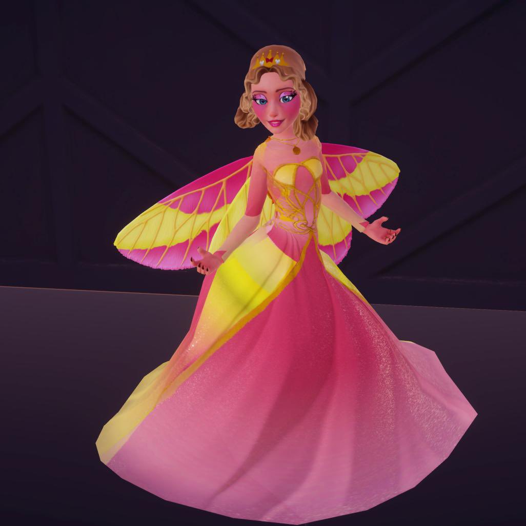 CookiezLUVER's tweet photo. My new custom dress to match the new wings! #Disneydreamlightvalley #DDLV #touchofmagic https://t.co/tcEH0DNTdh