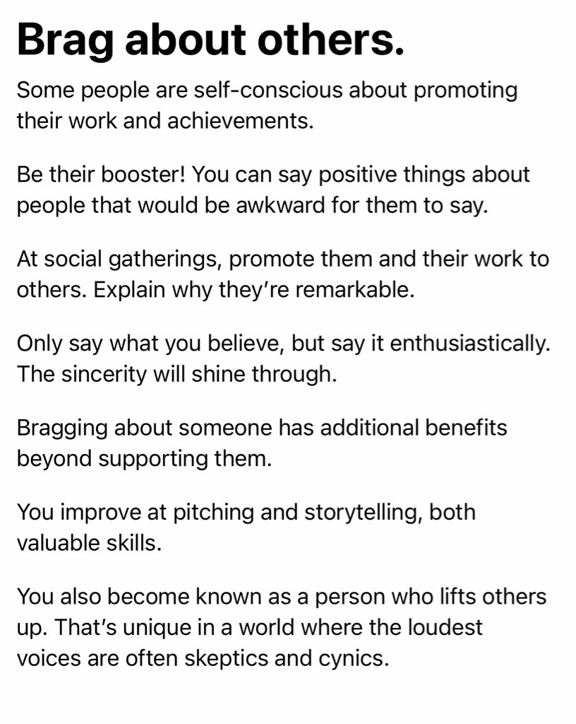 julianweisser's tweet photo. Brag about others. https://t.co/45tDJIRxRv