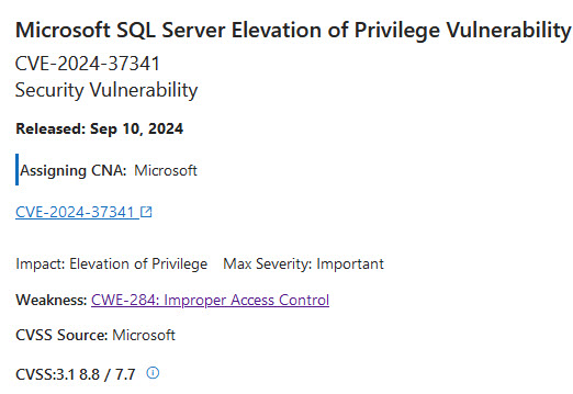 AndreasWolter's tweet image. Multiple Security Updates for #SQLServer: 3 vulnerabilities for Elevation of Privileges with high impact potential have been found in the engine alone and an additional 9 vulnerabilities for Remote Code Execution and Information Disclosure in Machine Learning Services. Fixes are…