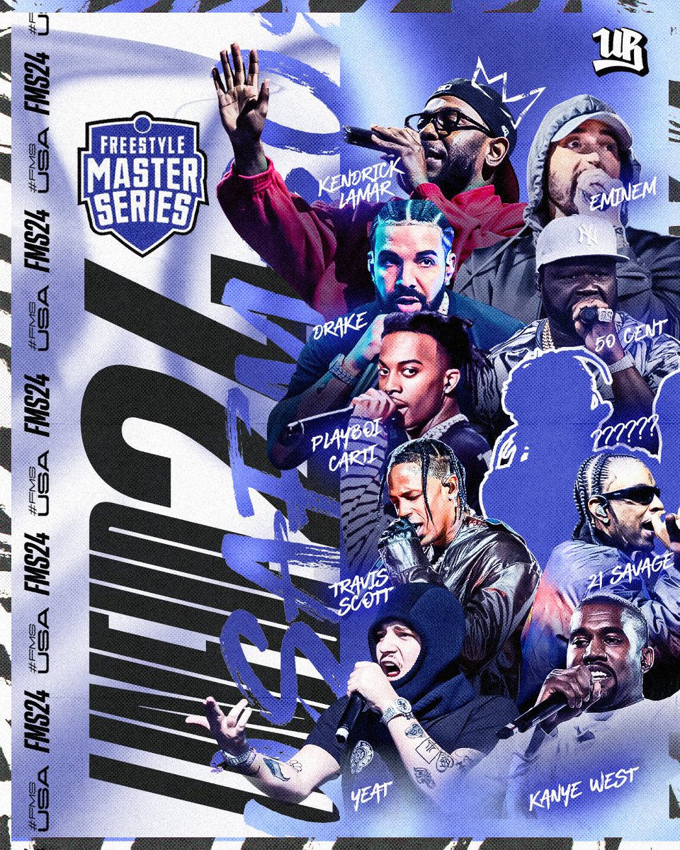 Fmsusaoficial's tweet photo. 9/10
- Kendrick Lamar🏆
- Eminem🐐
- Drake🇨🇦
- 50 Cent🪙
- Playboi Carti🦇
-👑
- Travis Scott🌵
- 21 Savage🇬🇧
- Yeat👽
- Kanye West💹
The Dreamville era is about to close the lineup. Stay tuned for the final reveal!
#FMSUSA https://t.co/Xj7k3ERiQI