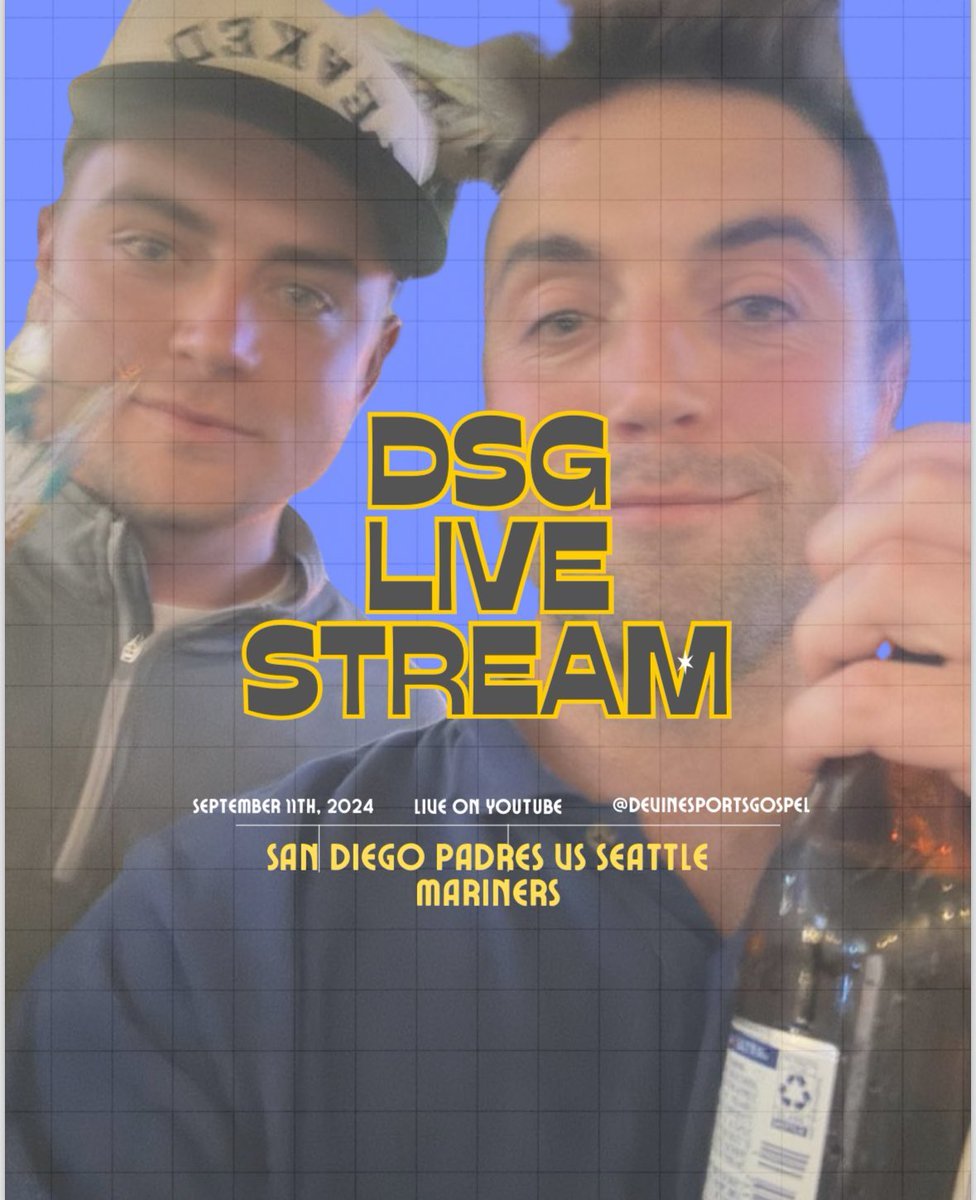 DSG LIVE STREAM FOR PADS @ MARINERS TONIGHT

6:40 PM PST on YouTube and Twitter

Crack a cold one / eat your dinner / come hang with the fellas as Mike King tries to get a W for the Friars

youtube.com/watch?v=0sL1lj…