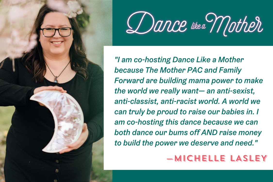 Only 10 days until #DanceLikeAMother! 🎉 Huge thanks to our amazing co-hosts like Michelle Lasley, who’s helping us push for change for mothers and caregivers in Oregon. 💪 

Join us on Sept 21 &amp; grab your tickets before it's too late! motherpac.org/dance/