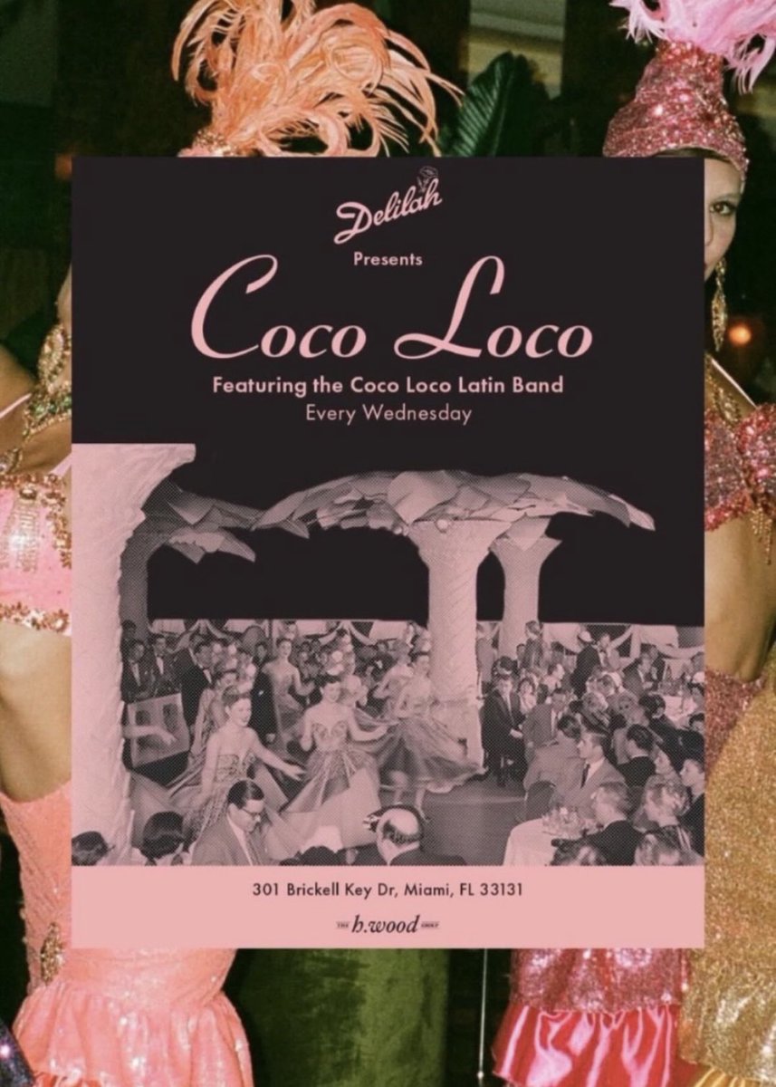 Tonight the Coco Loco band and myself at Delilah Miami